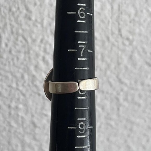 Vintage Heart Ring Sterling Silver w/ Resin Adjustable Size 8 or larger huayruro - Picture 7 of 7